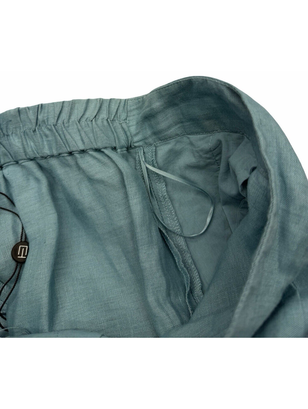 Elie Tahari Lesley Shirt & Pant 2 Piece Set Embroidered Linen Blue Breeze Size M - Picture 7 of 11